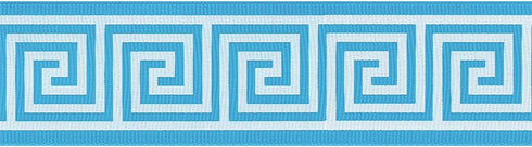Morex Ribbon 7570.38/25-612 Polyester Greek Keys Craft Supplies, 1 1/2" by 25 yd, Turquoise...
