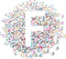 500PCS 4x7mm Acrylic Letter Beads F for Friendship Bracelets Jewelry Making, White Round Flat Acrylic with Colourful Alphabet Beads for DIY Crafts...