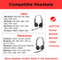 Ear Cushions for Plantronics Headset, Foam Ear Pads Replacement Headphone Covers for Plantronics HW251N 510 520 Blackwire 3210 3220 3310 3320 Jabr...