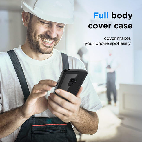 Samsung Galaxy S9 Case, S9 Waterproof Dustproof Dropproof Case with Built-in Screen Protector, 5.8 inch 360°Full Body Heavy Duty Protective Case C...