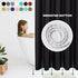 Biscaynebay Fabric Narrow Shower Stall Curtain Liners 40" Width by 72" Length, Black Water Resistant Bathroom Curtains, Rust Resistant Grommets (7...