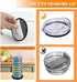 Tumbler Lid Organizer,Cup Lid Organizers Inside Cabinet,2PC Detachable Stacking Lid Holder,Space-Saving Design Lid Rack for Kitchen Cabinet and Co...