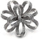 Vintage Silver Tone Micro Pave Crystal Floral Shaped Ribbon Brooch Wedding Pin Jewelry...