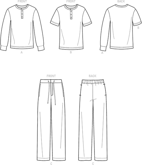 Simplicity Men's Knit Top and Pants Sewing Pattern Kit, Code S9315, Sizes XS-S-M-L-XL-XXL, Multicolor...
