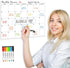 Clever Clean Non-Magnetic Dry Erase Calendar for Fridge, Reusable Calendar with 6 Dry Erase Markers, Whiteboard Calendar Sticks to Any Smooth Surf...