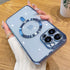 for iPhone 13 Pro Phone Case Magsafe, Magnetic Clear Case with Screen Protector and Camera Cover, Transparent Electroplated Case for Women/Girl/Me...