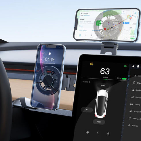 Tesla Phone Mount, Tesla Magnetic Mount Tesla Model 3 Y Accessories Tesla Phone Holder Fits for iPhone 15 14 13 12 & All Phones with Magnetic Ring...