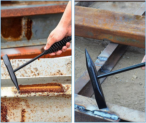 Welding Chipping Hammer with Coil Spring Handle for Cleaning Removing Slag and Welding Residue...