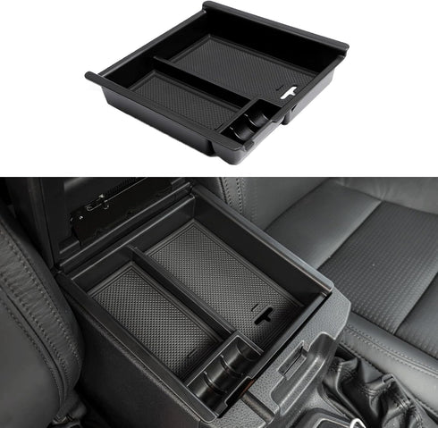 JDMCAR Center Console Organizer Tray Compatible with Toyota Tacoma Accessories 2016-2022 2023, Armrest Insert Container ABS Material Secondary Sto...