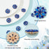 FINGERINSPIRE 10PCS Rhinestone Shank Buttons Flower Pattern Rhinestone Buttons Alloy Rhinestone Buttons for Sewing Alice Blue Rhinestone Jewlery B...