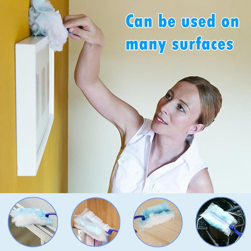 30 Pack Duster Refills for Swiffer Dusters, Multi-Surface Duster Refills with 1 Handle, Disposable Dusters Kit for Cleaning...