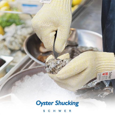 Schwer SlicePro ANSI A9 Cut Resistant Gloves PR1501, Food Grade Reliable Cutting Gloves, Mandoline Gloves for Kitchen Meat Cutting, Oyster Shuckin...