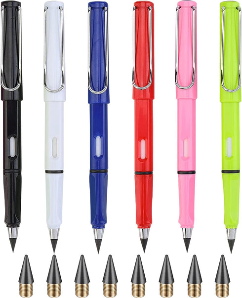 6 Sets Everlasting Pencil, Infinity Pencil/Lapiz infinito, NO-Sharpening Pencils for Writing Students Forever Pencil for Home Office School (6 Pen...