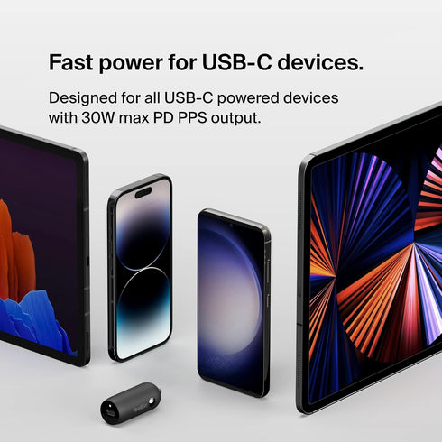 Belkin Boost?Charge™ 30W Fast Car Charger, Compact Design w/USB-C Power Delivery Port, 4-Port USB Power Extender, Universal Compatibility for iPho...