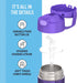 THERMOS FUNTAINER Water Bottle with Straw - 12 Ounce - Kids Stainless Steel Vacuum Insulated Water Bottle with Lid, Violet...