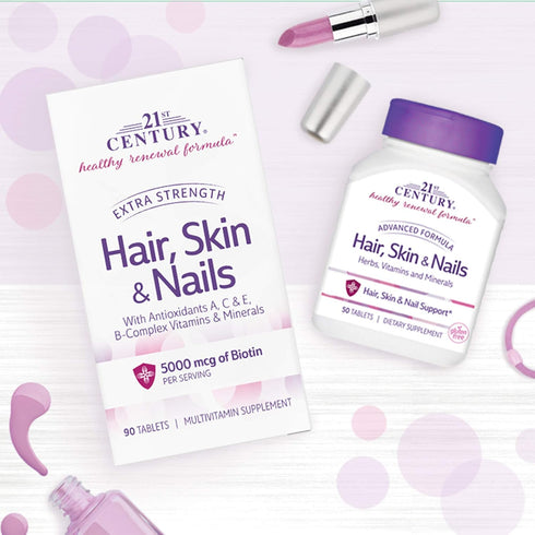 21st Century Hair, Skin and Nails Extra Strength Tablets, 90 Count (27847)...