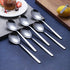 Berglander Dinnerware Set of 6, Stainless Steel Soup Spoons, Modern Table Spoon Set, Dishwasher Safe...