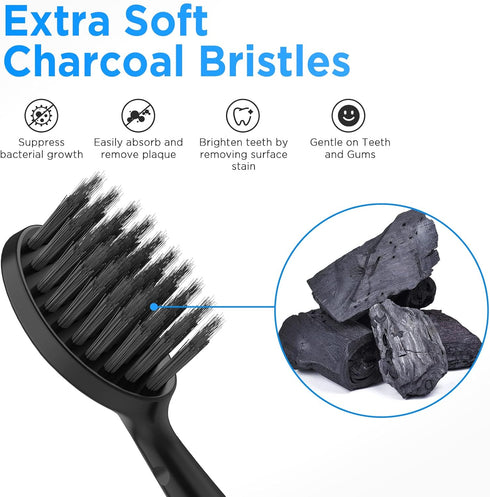 Replacement Toothbrush Heads with Covers for Burst (5 Count, Black)...