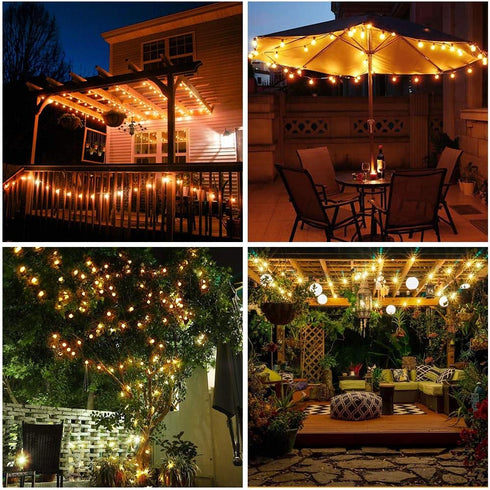 Metaku Globe Fairy Lights Battery Operated 33ft 80LED String Lights with Remote Waterproof Indoor Outdoor Hanging Decorative Christmas Lights for ...
