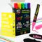 Vaci Neon Liquid Chalk Markers - Erasable Chalk Pens for Chalkboard, Car Window, Glass, Mirror, Blackboard with Reversible Fine Tip - 10 Pack...