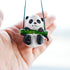 Cute Swinging Panda Car Mirror Hanging Accessories Fun Interior Rearview Mirrors Car Decorations (Panda)...