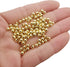 200pcs Gold Smooth Round Spacer Beads - Gold Plated Brass, Tarnish Resistant, Seamless Loose Connector Beads for DIY Bracelet Jewelry Making (4mm/...