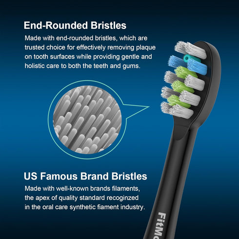 6 Pack Toothbrush Replacement Heads Compatible with WaterPik Sonic Fusion 2.0, FitMount Flossing Brush Head Fit for Water-Pic SF-01W SF-02W and 2....