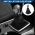 6 Speed Gear Shift Knob with Dust Cover for Ford Focus 2005-2008 / Front Stick Shifter Lever Knob/Durable Plastic / 1 Pcs Black with Red Stitches...