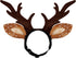 KUDES Dog Cat Christmas Reindeer Antlers Headband Classic Adjustable Elk Hat Headwear Pet Deer Cospaly Costumes Accessories (L(for Medium Big Dogs...