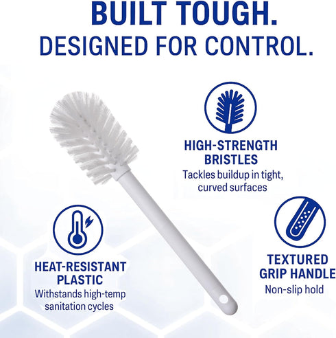 SPARTA 367600TC02 Plastic Household Dish Brush, Dish Brush, Dish Scrub Brush With Lightweight Or Break Resistant? For Cleaning, 11 Inches, White...