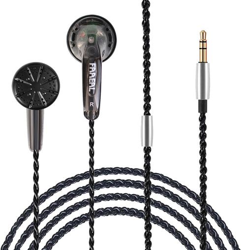 Wired Earphone Snow-Lotus 1.0 in Ear Earphones,64 Ohm Clear Detailed Balanced Sound Flat Head Earbuds,HD Bass Driven Audio,3.5mm Wired HiFi Music ...