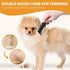 2 Pcs Razor Comb for Dogs Cats with 20 Pcs Extra Blades Pet Razor Comb 2 in 1 Trimming&Grooming, Dog Cat Brush that Cuts Hair, Hair Cutter Comb fo...