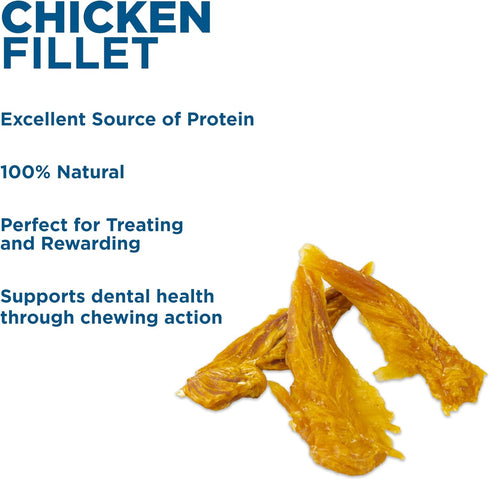 Best Bully Sticks Chicken Breast Dehydrated Dog Treats - Chicken Fillet Treats for Dogs 8 oz. - All Natural High Protein Real Chicken Premium Jerk...