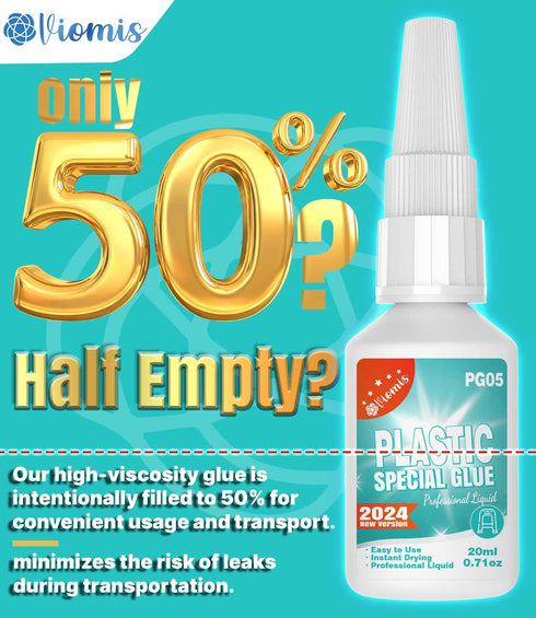 20g Plastic Glue - Ultra-Strong Adhesive for Plastic Models, Acrylic, DIY Crafts, Electronics, PVC, ABS, and More - Instant, Strong & Fast-Drying ...
