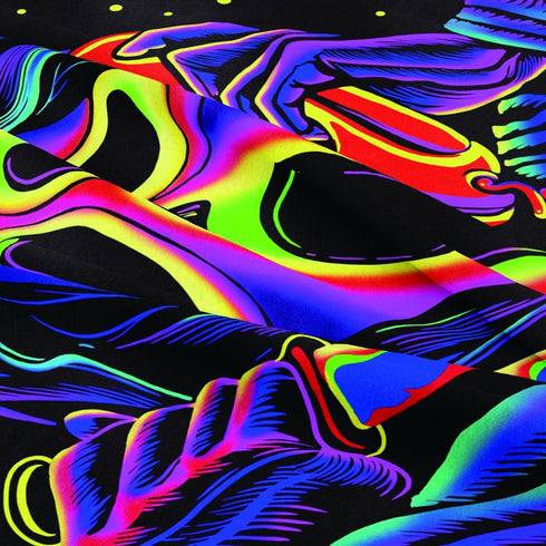 Jhdstore Blacklight Horror Face Tapestry UV Reactive Tapestries Wall Hanging Glow in The Dark Party Backdrop Tapestry for Bedroom Living Room - 29...