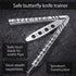 GOOD WORKER Butterfly Knife Trainer - Balisong Trainer - Balisong Butterfly Knives NOT Real NOT Sharp Blade - Practice Butterfly - Black Dull Tric...
