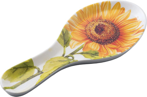 UPware Melamine Spoon Rest Spoon Holder Kitchen Utensil Holders 9.625 Inch for Kitchen Counter Dining Table (Sunflower)...