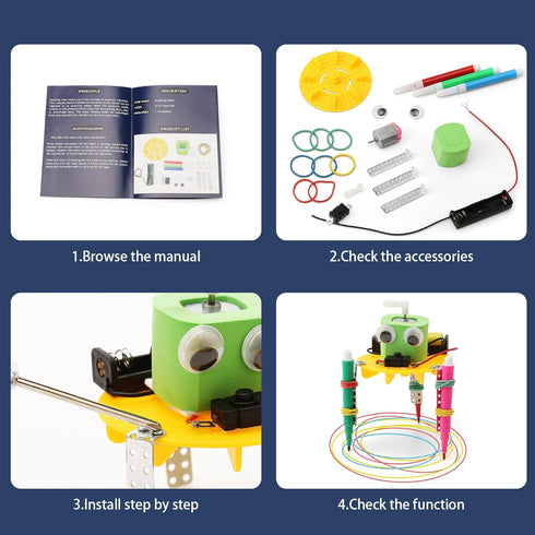 STEM Science Robotics Kit, Experiments Projects Activities for Kids 6-8 8-12, Build Robot Crafts for Boys Toys, DIY Electronic Engineering Buildin...