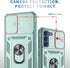 for Samsung Galaxy S21 FE 5G Case Military Grade Drop Shock Protection Cell Phone Cover with Slide Camera Cover Built-in 360° Rotate Ring Stand fo...