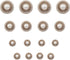 16PCS Gold Diamond-Encrusted Pearl Buttons Metal Button Rhinestone Faux Pearl Buttons Embellishments for Coat, Suits, Knitting Sweaters, Sewing Cr...