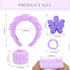 YISSION Purple Spa Headband & Wristband Set Skincare Headband & Wrist Bands for Washing Face Makeup Silk Hair Scrunchies Flower Hair Claw Clips Sp...