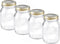 Bormioli Rocco Quattro Stagioni set of 4 Clear Airtight Mason Jars, 17 Oz. Made from BPA Free Durable Glass, Made In Italy....