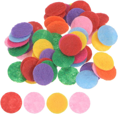 100pcs Round Felt Circles, 10mm 3/8" Pre Cut Felt Craft Pads Non-Woven Mini Felt Fabric Circles for DIY Sewing Handcraft Cut Projects Craft Finish...