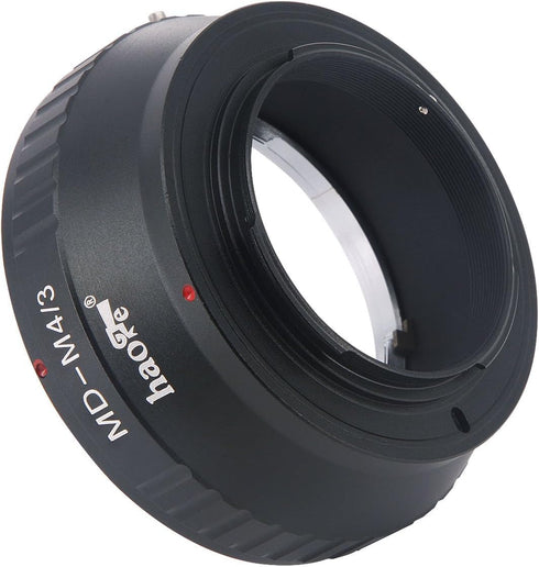 Haoge Manual Lens Mount Adapter for Minolta Rokkor MD MC Mount Lens to Olympus and Panasonic Micro Four Thirds MFT M4/3 M43 Mount Camera...