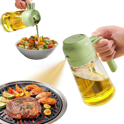Sprayer for Cooking,470ml Olive Oil Spritzer,Oil Sprayer for Air Fryer, Salad,16oz Oil Dispenser Bottle for Kitchen?2 in 1 Olive Oil Dispenser?Oil...