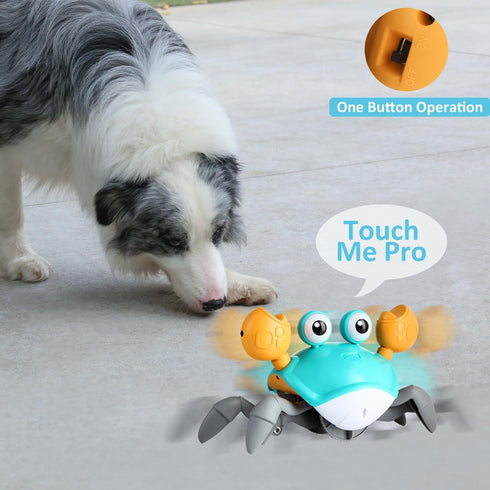 Crawling Crab Sensing Escape Toy, Tummy Time Baby Toy with Music& Lights, Interactive Kids Infant Learning and Entertainment Fun Toy Birthday Chri...