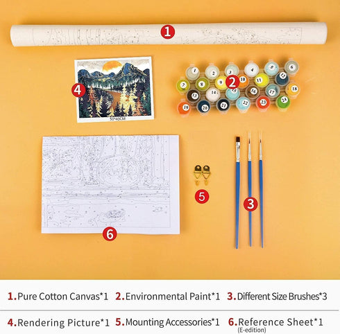 QUITEDEW Paint by Number for Adults Beginner,Street Scenery Paint by Numbers Landscape Adult Paint by Numbers Kits Suitable for Home Wall Decorati...