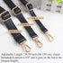 Beaulegan Classic Long Purse Strap Replacement, Microfiber Leather, Adjustable for Crossbody/Shoulder Bag, 1 Inch Wide (Black/Gold)...