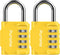 Puroma 2 Pack Combination Lock 4 Digit Locker Lock Outdoor Waterproof Padlock for School Gym Locker, Sports Locker, Fence, Toolbox, Gate, Case, Ha...