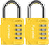 Puroma 2 Pack Combination Lock 4 Digit Locker Lock Outdoor Waterproof Padlock for School Gym Locker, Sports Locker, Fence, Toolbox, Gate, Case, Ha...